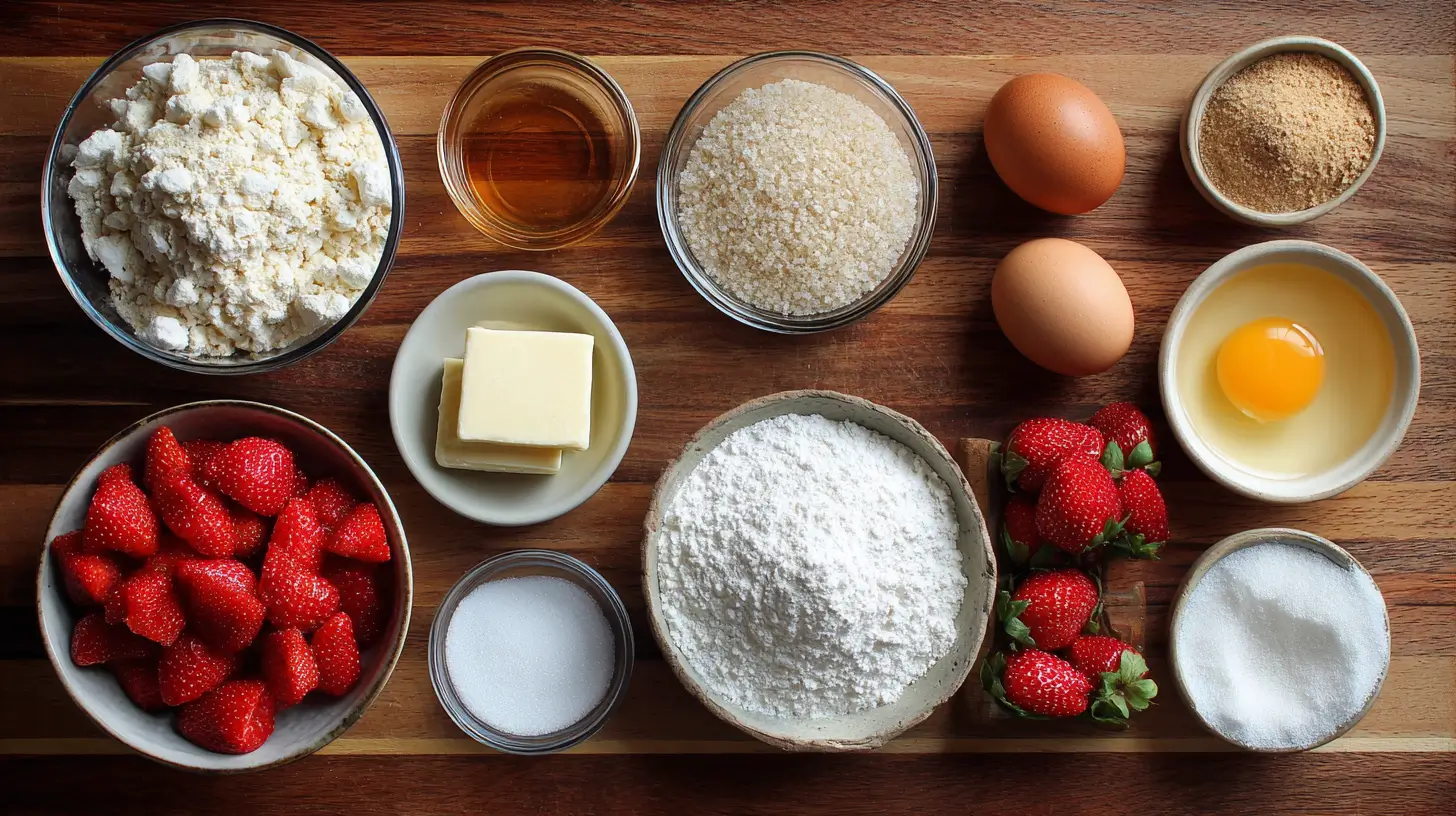 : strawberry-crunch-cookies-ingredients. Ingredients for Strawberry Crunch Cookies